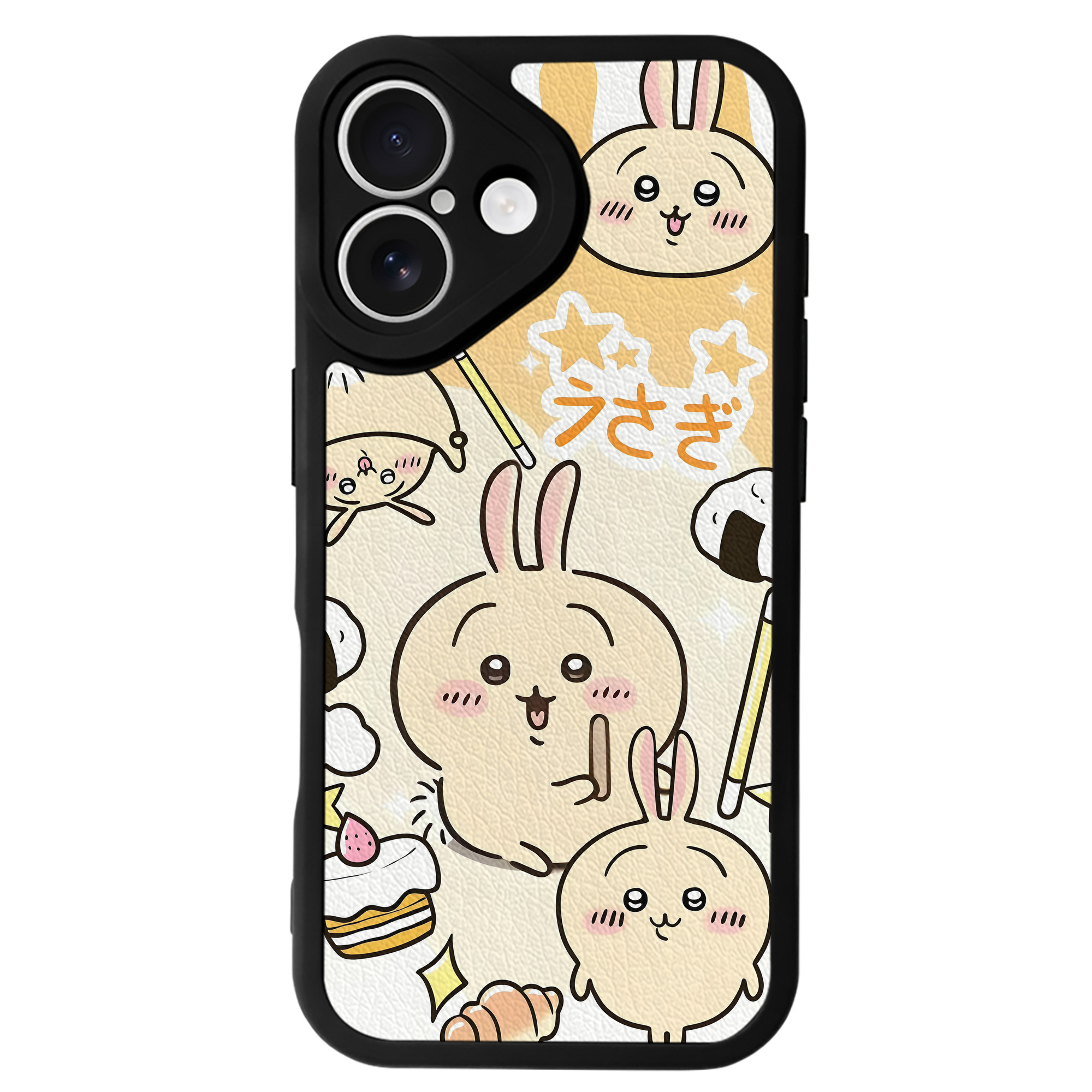 （画像用） ちいかわ Chii-kawa 【iPhone 16シリーズ対応】シリコンスマホケース（レザー調） 材質：シリコン